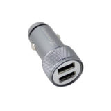 Автомобильное зарядное устр-во USB Grand-X CH-07DG, 3,1A, 12-24V, 2USB, dark grey metallic