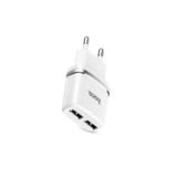 Зарядное устр-во USB 220В Hoco C12 EU (2USB, 2.4А) white