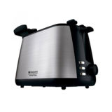 Тостер Hotpoint-Ariston TT 22M DXB0, 850Вт, функции: повторного подогрева, разморозки, нержавейка/черный
