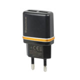 Зарядное устр-во USB 220В REDDAX RDX-014, 2USB, 2.1-A, коробка, черный+кабель TYPE-C(гар. 12 мес.)