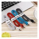 Кабель USB 2.0 Lightning - 1.0 м REDDAX RDX-380, БЕЛЫЙ, плоский кабель в тканевой оплетке, метал ште