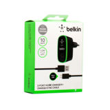 Зарядное устр-во USB Belkin F8M670 (2USB + кабель 1,2м) 10Вт/2,1А (Черный)