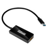 Адаптер STLab U-740 USB 3.0 A Male - HDMI 1.3 разрешение до 2048*1152 @ 32bit, черный (Для подключения второго монитора или проектора к компьютеру, поддерживает широкоэкранный формат изображения 16:9 Full HD 1080P, поддерживает Win 7 /Vista / XP, в комплекте диск с драйверами и инструкция)