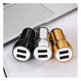 Автомобильное зарядное REDDAX RDX-106, ЗОЛОТОЙ, 2-USB PORT, 2.4A, + micro USB cable, защита от перег