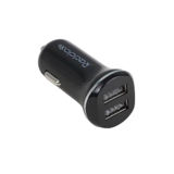 Автомобильное зарядное REDDAX RDX-102, ЧЕРНЫЙ, 2-USB PORT, 2.4A, защита от перегрузки.(гар. 12 мес.)