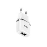 Зарядное устр-во USB 220В Hoco C11 EU (1USB, 1А) white