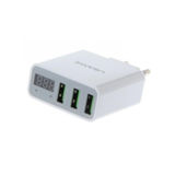 Зарядное устройство Usams US-CC035 LED Display EU (3USB, 2.4A) white