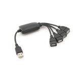 Хаб-юсб V.1,0 SMART-HUB, 4-port, черный, блистер.