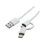 Кабель 2в1 USB 2.0 Micro - 1.0 м PATRON PN-MIC-TYPE-C-1M, TYPE-C/Micro USB