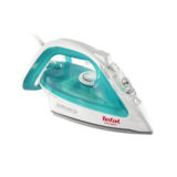 Утюг Tefal FV3951 E0, 2400Вт, паровой удар 120г/мин, защита от накипи, система "капля-стоп", самоочистка, подошва Durilium, белый/голубой