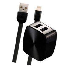  - USB 220 Remax RP-U215 c lightning (2USB/2.4A) black