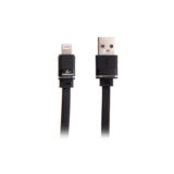 Кабель USB 2.0 Lightning - 1.0 м Cablexpert CCPB-L-USB-10BK, iPhone5, плоский,премиум, оплетка, 2.4А