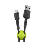 Кабель USB 2.0 Lightning - 1.0м Pixus Soft кабель Lightning 2,1A,1 метр, в комплекте с фиксатором, черный