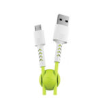 Кабель USB 2.0 Micro - 1.0м Pixus Soft кабель Micro USB, 2,1A, в комплекте с фиксатором, лайм
