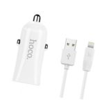 Автомобильное зарядное Hoco Z12 c Lightning (2USB 2.4A) black