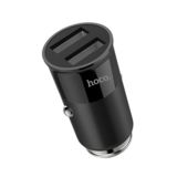 Автомобильное зарядное Hoco Z17A (2USB, 3.1А) metal gray