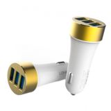 Автомобильное зарядное устр-во USB Ldnio DL-C30 с Apple Lightning USB (3USB, 3.4A) white