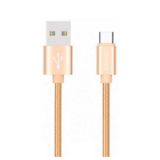 Кабель USB 2.0 Type-C - 1.0 м Usams U-Knit US-SJ030 Braided Wire Type-C gold