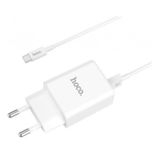 Зарядное устр-во Hoco C62A Victoria c Micro Usb EU (2USB 2.1A) white