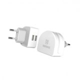 Зарядное устр-во Remax Charger Moon RMT-7188 (2USB, 2.1A) white