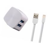 Зарядное устр-во USB 220В Remax RP-U215 c lightning (2USB/2.4A) white