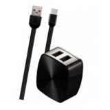 Зарядное устр-во USB 220В Remax RP-U215 c Type-C (2USB/2.4A) black