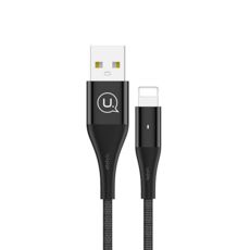  USB 2.0 Lightning - 1.2  Usams braided data cable US-SJ208 U4 1.2m Lightning black