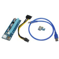  ATcom PCI-E x1 to 16x 60cm USB 3.0 Cable, 6pin Power (REV 007)