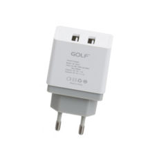  - USB 220 Golf GF-U206 (2USB, 1A+2.1A) white