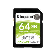   64 Gb SD Kingston Canvas Select SDHC UHS-I Class10 (SDS/64GB) 