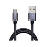 Кабель USB 2.0 Micro - 1.0 м Grand-X FM-07 3A,Silver/Black,защита-оплетка.Упаковка-гифтбокс с окном