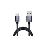 Кабель USB 2.0 Type-C - 1.0 м Grand-X FC-07 3A, Black защита-оплетка.Упаковка-гифтбокс с окном