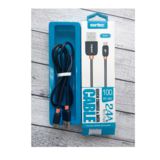 Кабель USB 2.0 Type-C - 1.0 м SERTEC ST-057, ЧЕРНЫЙ, круглый кабель TPE пластик, коробка. (гар. 12мес.)