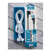 Кабель USB 2.0 Micro - 1.0 м SERTEC ST-057L+L, БЕЛЫЙ, круглый кабель TPE пластик, коробка. (гар. 12мес.)