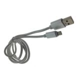 Кабель USB 2.0 Micro - 1.0 м REDDAX RDX-310, СЕРЫЙ, круглый кабель из TPE пластика, метал штекер, коробка. (гар. 12мес.)