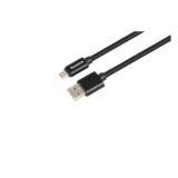 Кабель USB 2.0 Micro - 2.0 м REDDAX RDX-310-LL, ЧЕРНЫЙ, круглый кабель с тканевой оплеткой, метал штекер, коробка. (гар. 12мес.)