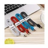 Кабель USB 2.0 Lightning - 1.0 м REDDAX RDX-380, СИНИЙ, плоский кабель в тканевой оплетке, метал штекер, коробка. (гар. 12мес.)
