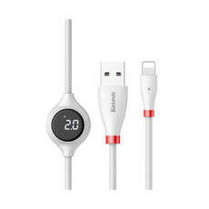  USB 2.0 Lightning - 1.2  Baseus Big Eye Digital display Data Cable Whitefor Iphone CALEYE-02