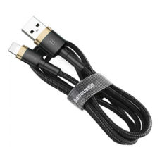  USB 2.0 Lightning - 2.0  Baseus cafule Cable USB 2.4A Gold+Black CALKLF-CV1
