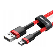  USB 2.0 Micro - 1.0  Baseus cafule Cable USB 2.4A Red+Black CAMKLF-B91