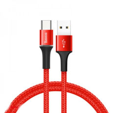 USB Type-C - 2.0  Baseus cafule Cable USB For Type-C 3A 2M Red+Red CATKLF-C09