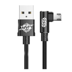  USB 2.0 Micro - 1.0  Baseus MVP Elbow Type Cable USB For Micro 2A 1M Black CAMMVP-A01