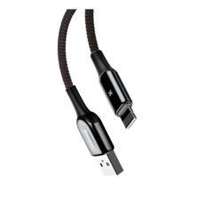  USB 2.0 Lightning - 0.5  Baseus X-type Light Cable For Lightning 2.4A 0.5M Black CALXD-A01
