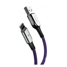  USB 2.0 Lightning - 0.5  Baseus X-type Light Cable For Lightning 2.4A 0.5M Purple CALXD-A05