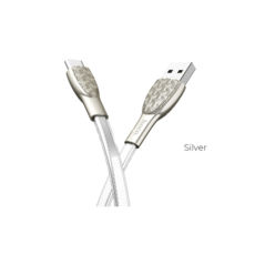  USB 2.0 Type-C - 1.2  Hoco U52 Bright cable for Type-C silver