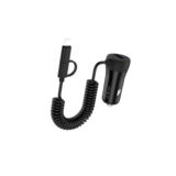 Автомобільний зарядний пристрій Hoco Z21A c Lightning USB (1USB, 2.4A) black