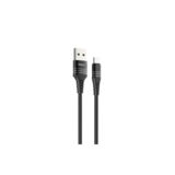 Кабель USB 2.0 Micro - 1 м Hoco U49 Refined steel MicroUSB black