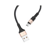 Кабель USB 2.0 Micro - 1.0 м Hoco X26 Soarer charged microUSB black-gold