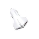 Автомобильное зарядное устр-во USB Baseus Rocket Dual USB 3A QC 3.0 Fast Charge White CCALL-RK02