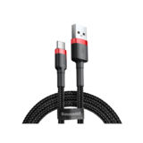 Кабель USB 2.0 Micro - 0.5 м Baseus cafule Cable USB 2.4A Red+Black CAMKLF-A91